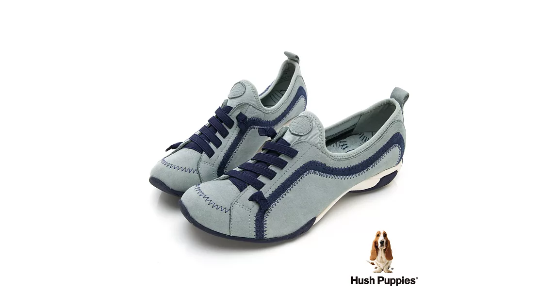 Hush Puppies QUALIFY 熱銷彈力休閒鞋US6.5水藍