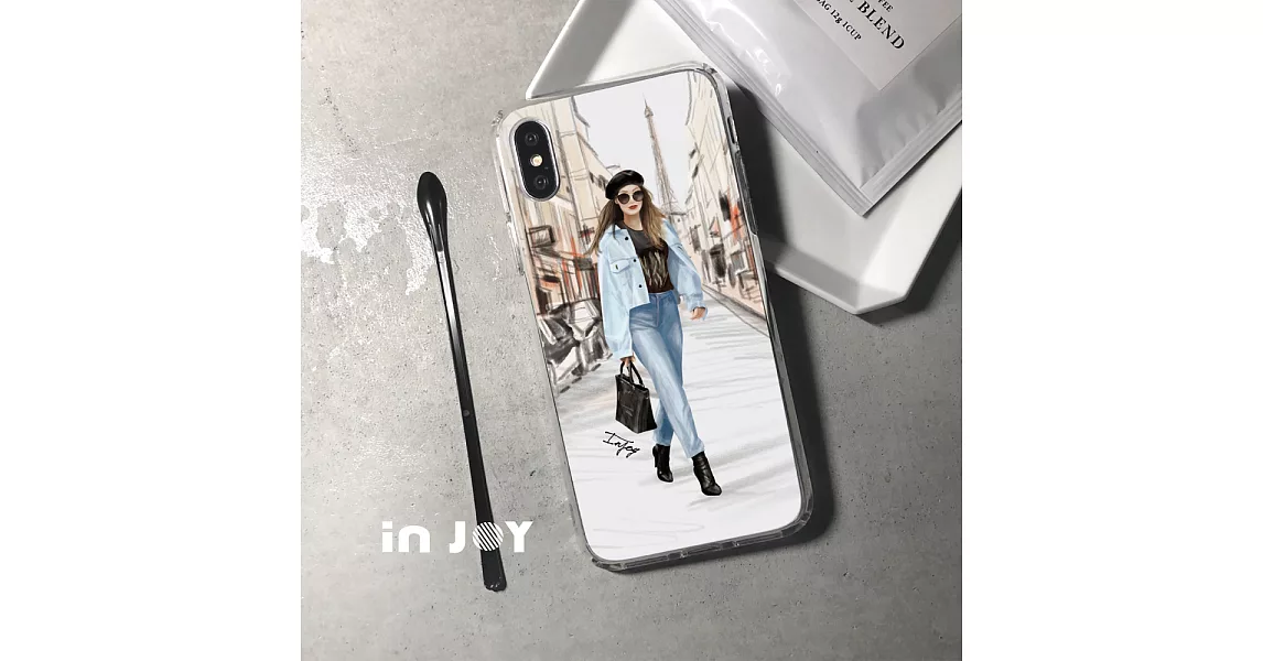 INJOYmall for iPhone 6+ 巴黎女伶 防摔手機殼 保護殼