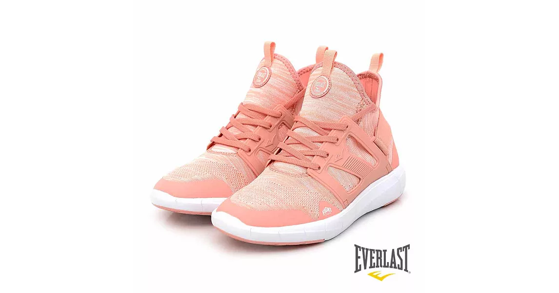 【EVERLAST】HIGH TOP輕量慢跑鞋 US7淺粉