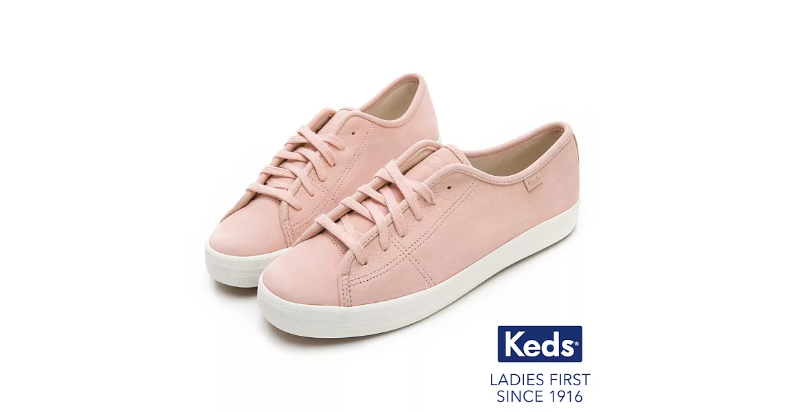 【Keds】KICKSTART 經典復刻牛巴戈休閒鞋US7.5粉色