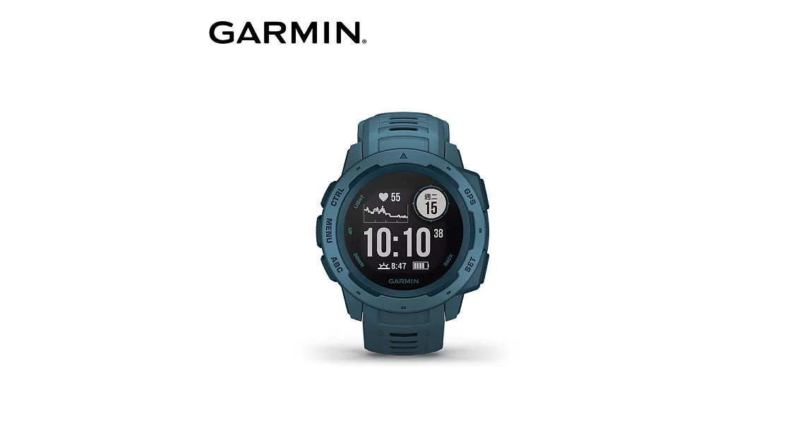 Garmin INSTINCT 本我系列 GPS 腕錶 2019春季新色湖濱藍