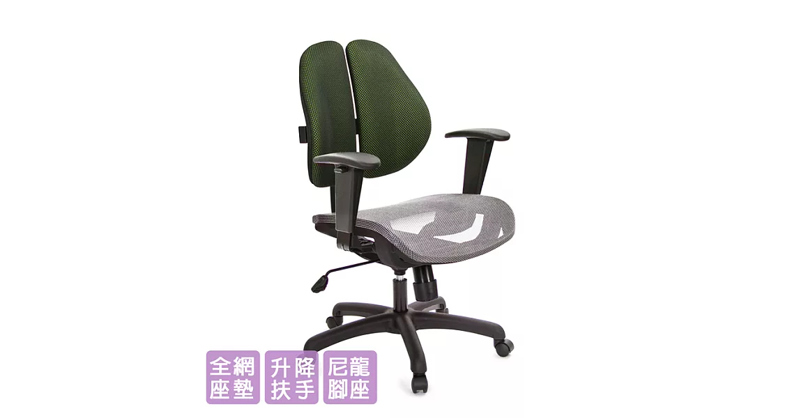 GXG 短背網座 雙背椅 (升降鋼板扶手)  TW-2801 E8請備註顏色