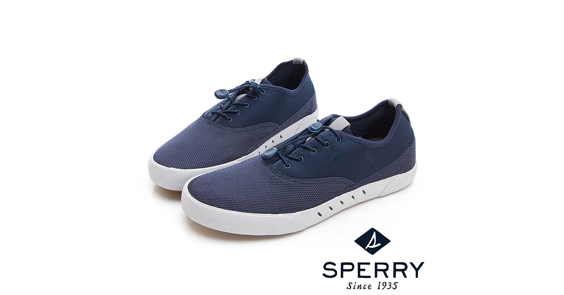 SPERRY 7SEAS 俐落抽繩鞋帶設計休閒鞋(男款)US9深藍