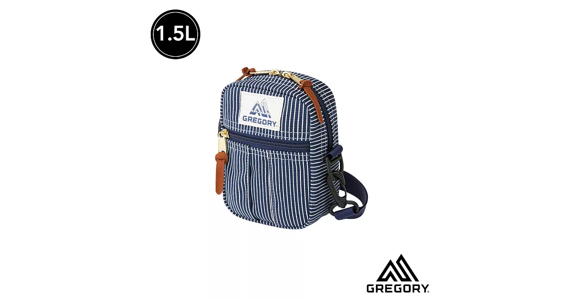 Gregory 1.5L QUICK POCKET斜背包 S藍白條紋