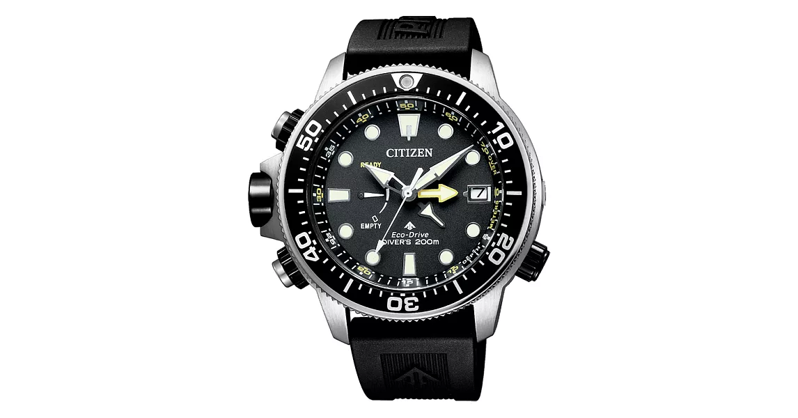 CITIZEN  光動能潛龍極致男腕錶-黑