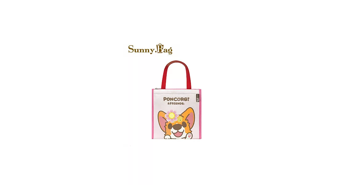 Sunny Bag - 柯基犬椪椪直式保冷袋_花圈椪椪款