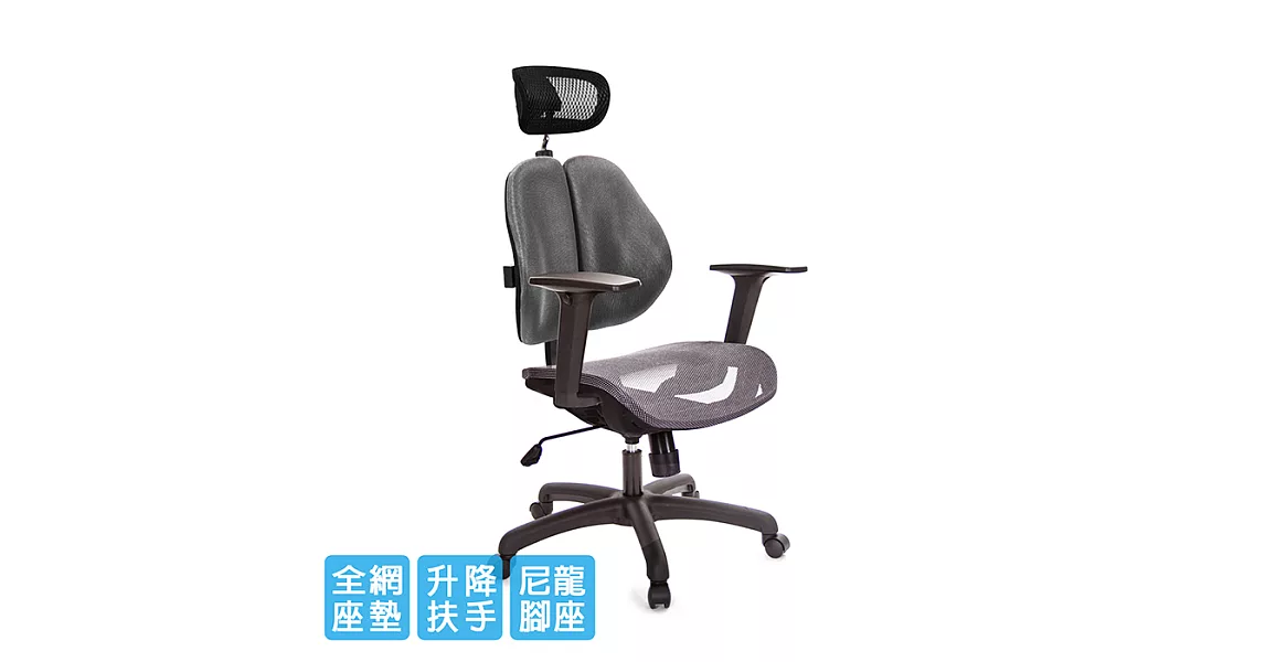 GXG 高背網座 雙背椅 (升降扶手)  TW-2802 EA2請備註顏色