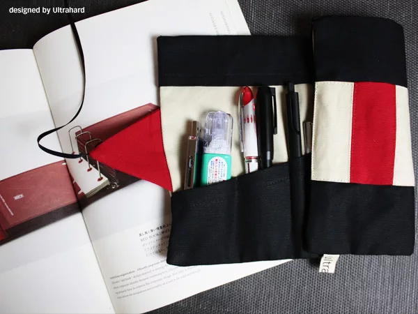 博客來 太宰治 人間失格版筆袋 筆盒 米 紅 黑