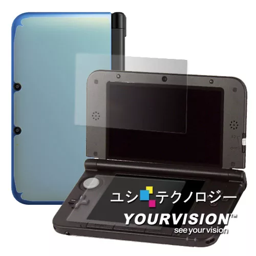 博客來 3ds Ll Xl 上 下 亮面螢幕貼 機身膜 贈布