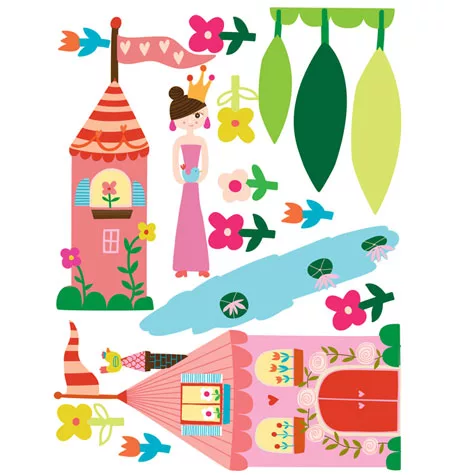 美國Wallies - 美國進口童趣壁貼-城堡身高尺