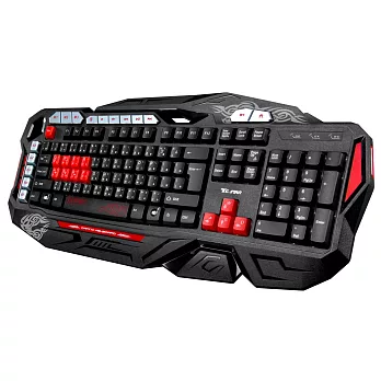 T.C.STAR TCK803RD 紅色電競鍵盤CHAOS紅色