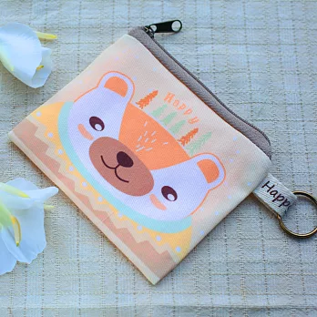 Happy Tell清邁文創狸貓零錢包‧可愛粉紅