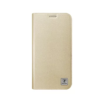 【Metal-slim】Samsung Galaxy S7 原廠皮料TPU內層站立皮套 黑/金擇一金
