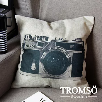 TROMSO-品味英倫棉麻抱枕/復古單眼
