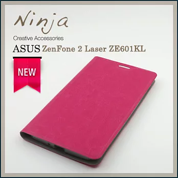 【東京御用Ninja】ASUS ZenFone 2 Laser ZE601KL經典瘋馬紋保護皮套（桃紅色）