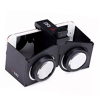 智慧型手機玩家必備【超輕薄折疊式3D立體眼鏡】VR- fold虛擬實境(黑色)