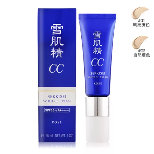 博客來 Kose 高絲雪肌精透亮煥白cc霜spf50 Pa 26ml 30g 兩色可選 01