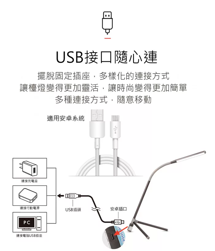 博客來 飛利浦philips 酷泓可攜式led檯燈 鐵灰色 66046