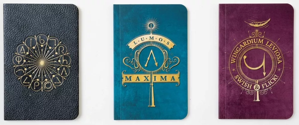 哈利波特：魔法咒語筆記本組三入（9 x 14 cm / 64 頁）Harry Potter: Spells Pocket Notebook Collection (Set of 3)