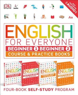 English for Everyone: Beginner Box Set: Course and Practice Books--Four-Book Self-Study Program