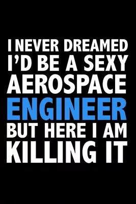 I never dreamed I’’d a sexy Aerospace Engineer but here I am killing it Career Journal 6 x 9 120 pages notebook: Funny Careers Graduation Notebook