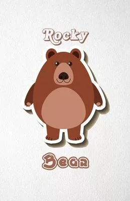 Rocky Bear A5 Lined Notebook 110 Pages: Funny Blank Journal For Wide Animal Nature Lover Zoo Relative Family Baby First Last Name. Unique Student Teac