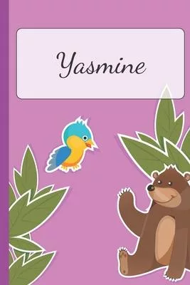 Yasmine: Personalized Name Notebook for Girls - Custemized 110 Dot Grid Pages - Custom Journal as a Gift for your Daughter or W