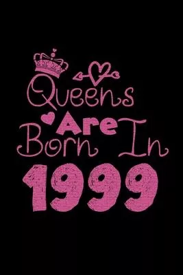 Queens Are Born In 1999 Notebook: Lined Notebook/Journal Gift 120 Pages, 6x9 Soft Cover, Matte Finish, Black Cover