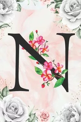 N: Cute Initial Monogram Letter A Gratitude and Daily Reflection Journal For Mindfulness and Productivity A 120 Day Daily