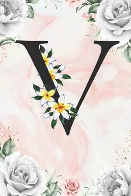 V: Cute Initial Monogram Letter A Gratitude and Daily Reflection Journal For Mindfulness and Productivity A 120 Day Daily