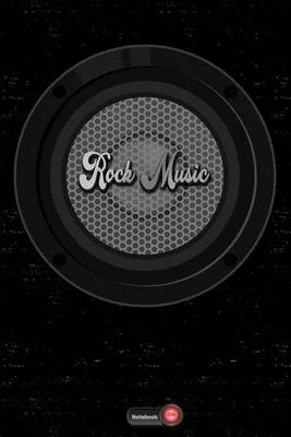 Rock Music Notebook: Boom Box Speaker Rock Music Journal 6 x 9 inch 120 lined pages gift