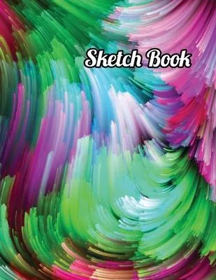 Sketch book journal: Notebook for Drawing, Writing, Painting, Sketching or Doodling, 120 Pages, 8.5x11 (Premium Rainbow Abstract Cover )