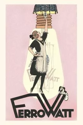 Vintage Journal French Maid with Light Bulb