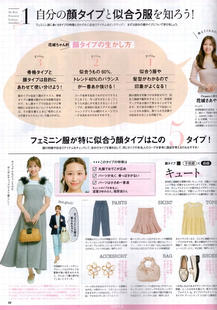 臉型別的柔美時尚分析