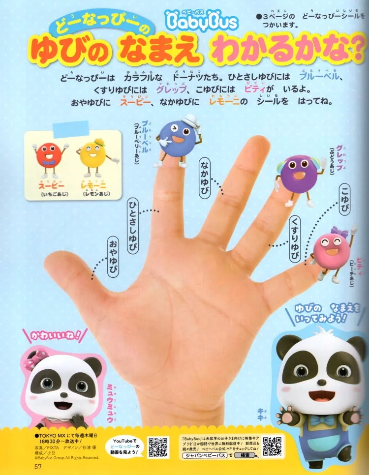 與寶寶巴士一起認識手指的名字