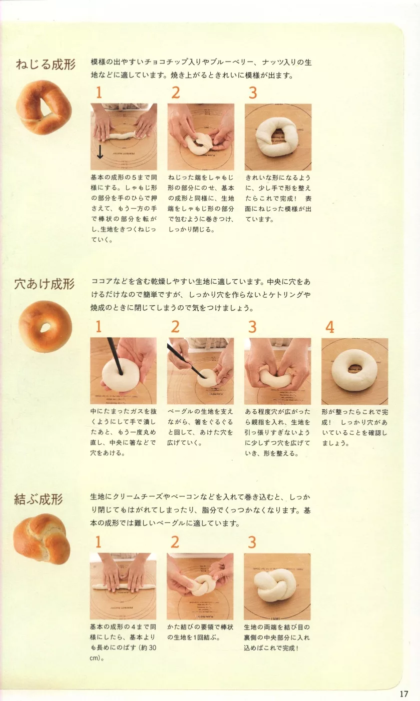 貝果的成型方法