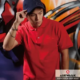 【AIRWALK】經典美式POLO衫-男(經典紅 - L)