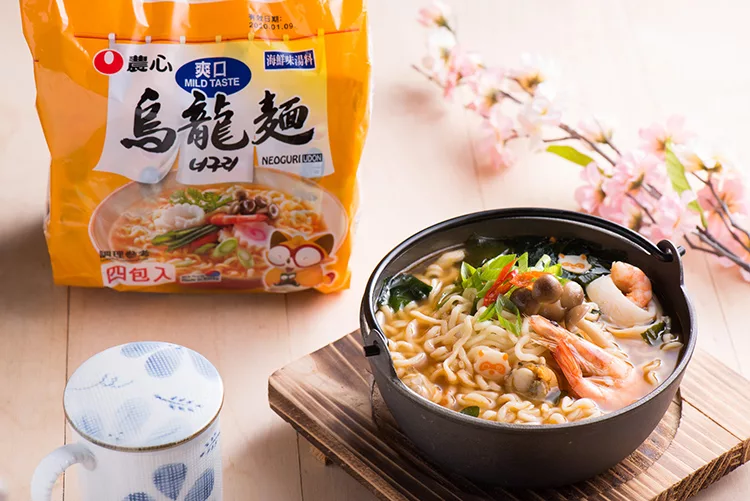 博客來 農心 爽口海鮮味烏龍麵 4入 袋
