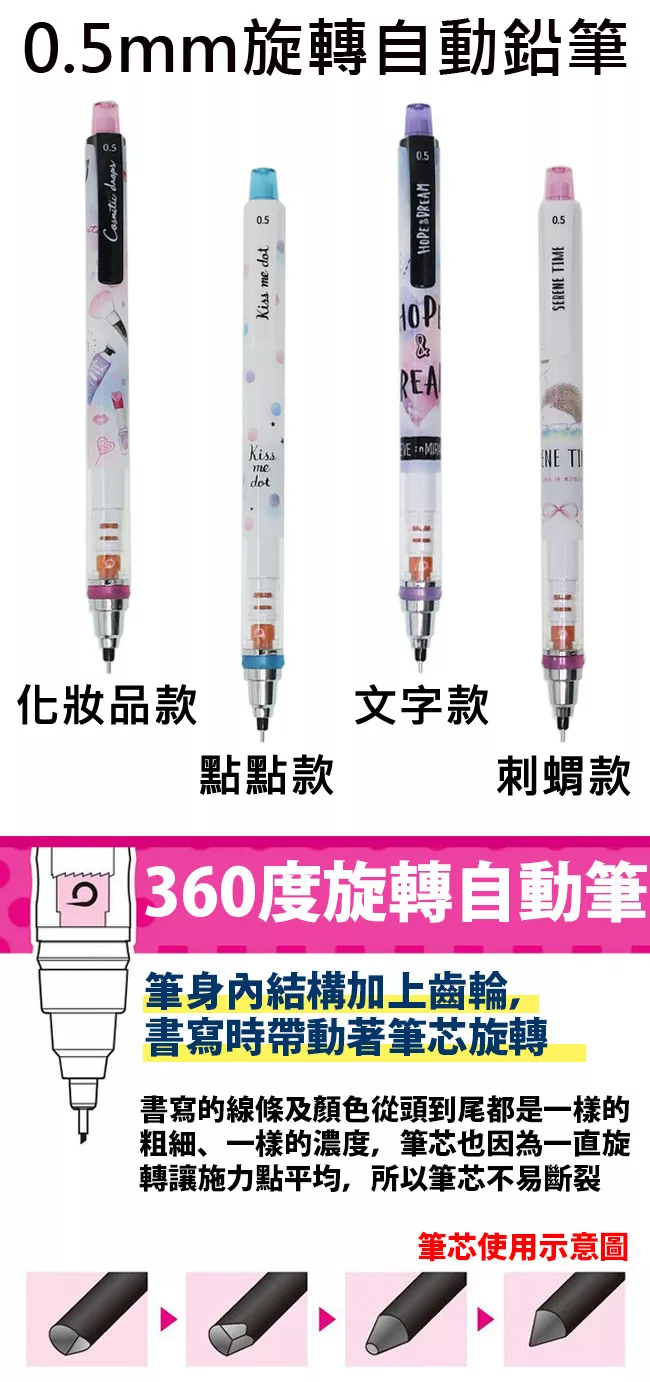 博客來 日本正版授權 0 5mm 旋轉自動鉛筆自動旋轉筆kuru Toga 三菱鉛筆 文字款