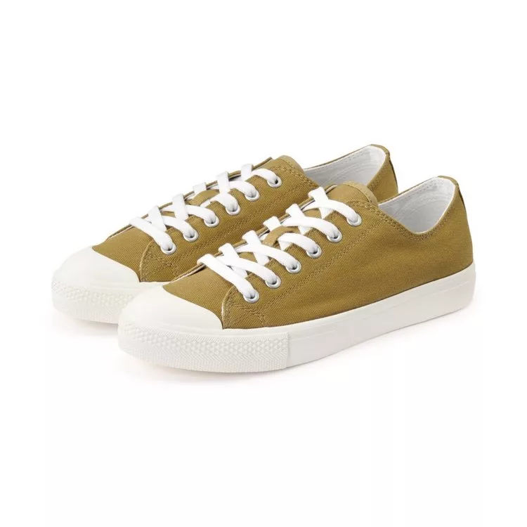 [MUJI無印良品]撥水加工有機棉舒適休閒鞋JP26深米