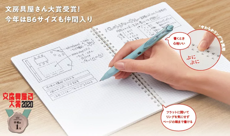 博客來 Kokuyo Campus 21軟線圈月間手帳b6 雲彩藍