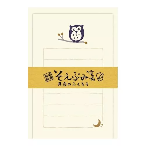 博客來 Wa Life 秋天歲月美濃和紙信封紙組 貓頭鷹