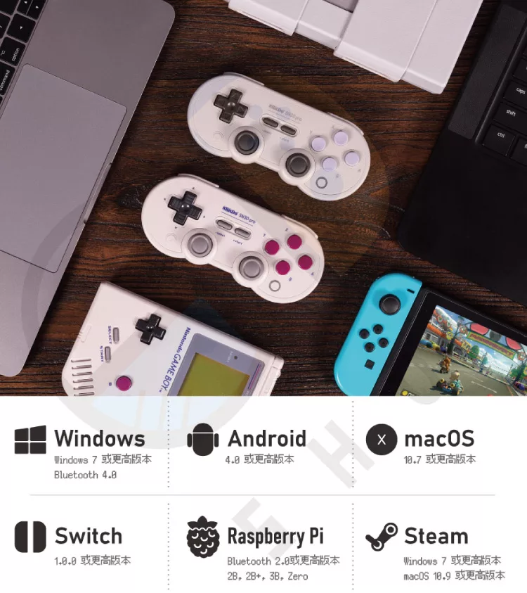 博客來 八位堂8bitdo Sn30 Pro 藍牙無線手把復古紅