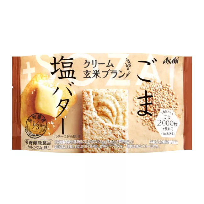 博客來 Asahi 玄米芝麻鹽味奶油餅 59g