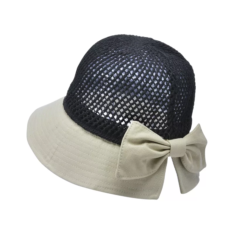 【EZlife】可折疊鏤空透氣防曬帽- 米色