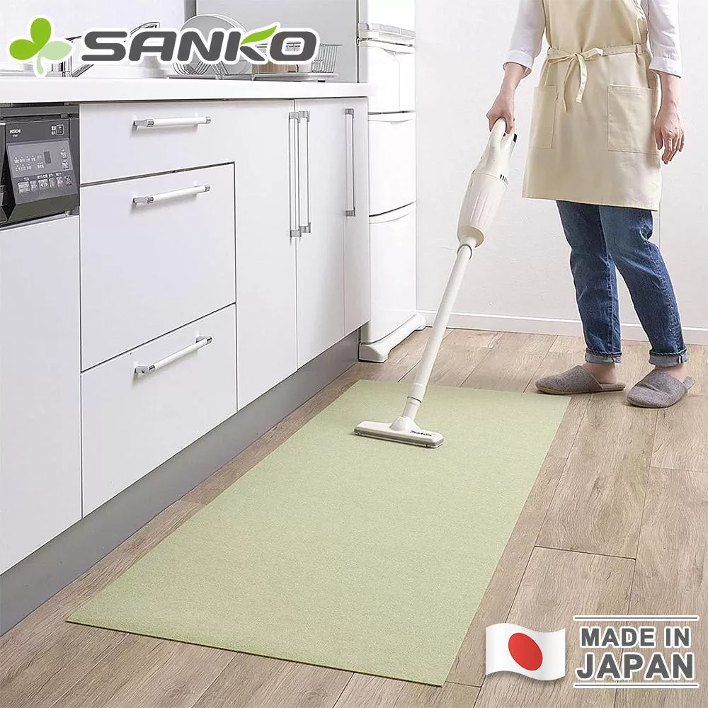 【日本SANKO】日本製防水止滑廚房地墊120x60cm -綠色