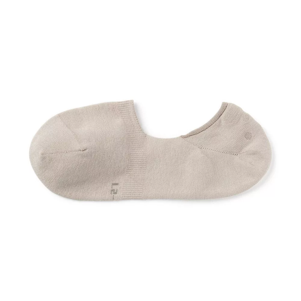 【MUJI 無印良品】男棉混輕薄腳跟防滑隱形襪25-27cm 淡棕