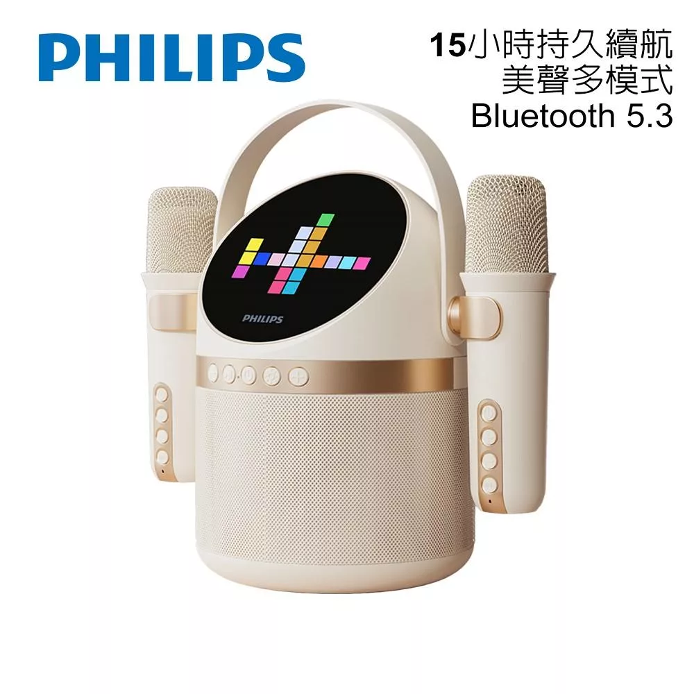 PHILIPS 小福麥AI智能K歌藍牙音箱-TAS2509WT 白