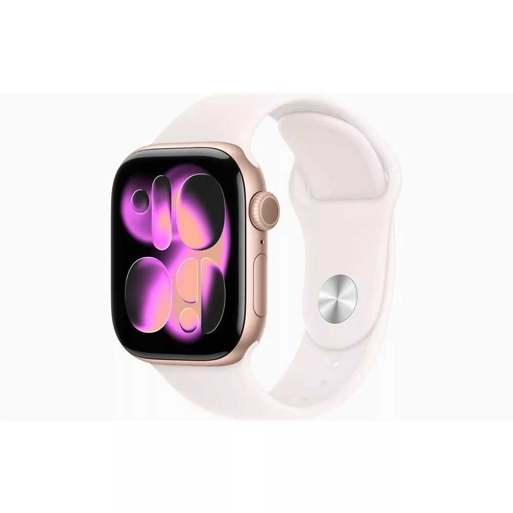 Apple Watch S11 GPS 42mm鋁金屬錶殼+運動型錶帶 玫瑰金錶殼+淡胭粉錶帶M/L