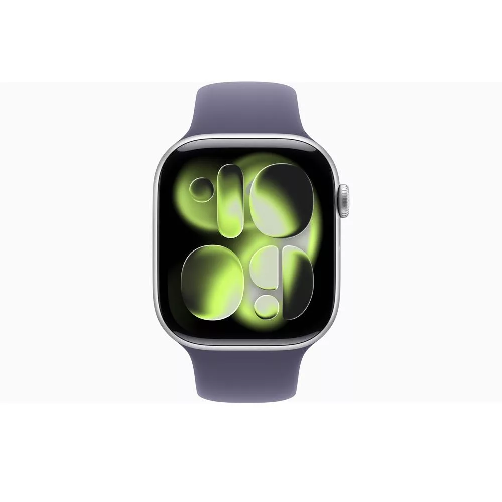 Apple Watch S11 GPS 46mm鋁金屬錶殼+運動型錶帶 銀色錶殼+霧紫錶帶M/L